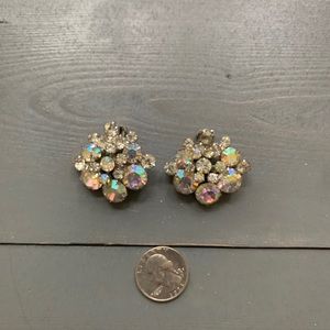 Vintage Rhinestone Clip-on Earrings